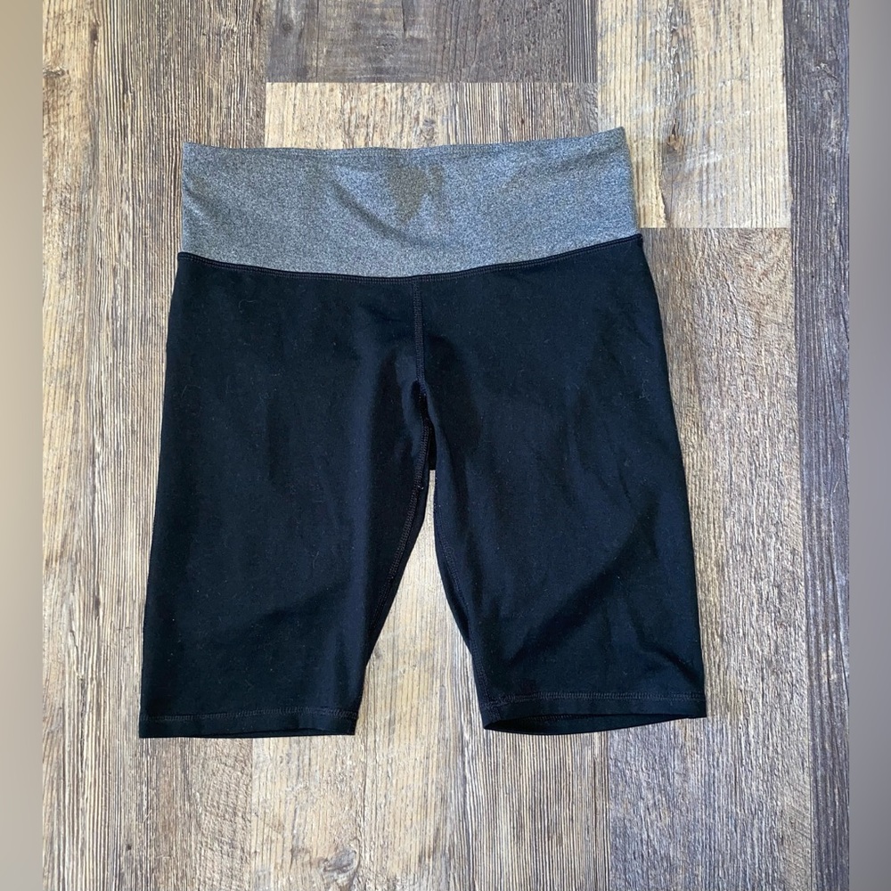 Champion Black Athletic Shorts with Gray Waistband